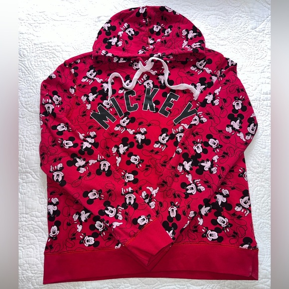 MICKEY MOUSE SWEATSHIRT HOODIE SIZE XL RED, BLACK AND WHITE COLOR EUC - Picture 3 of 6